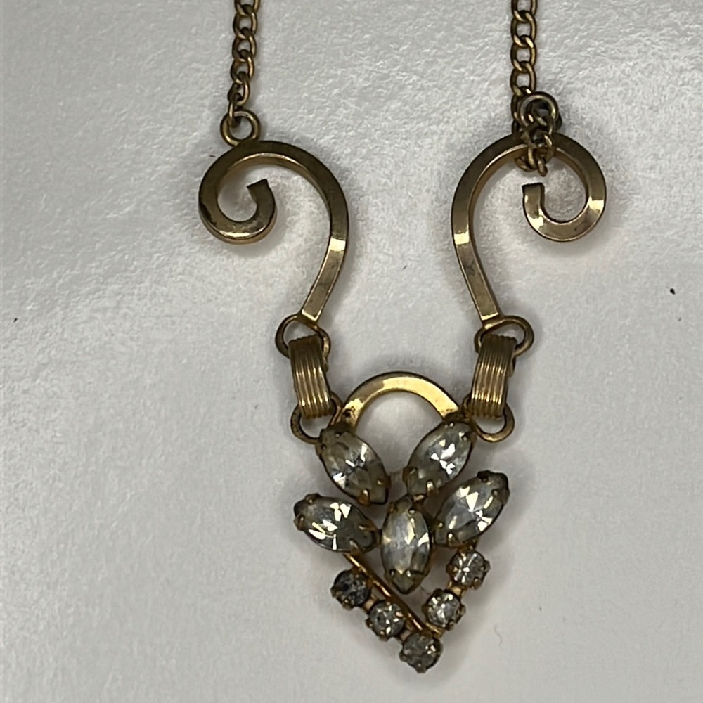 Joseph Esposito 12K Gold Filled vintage crystal necklace.